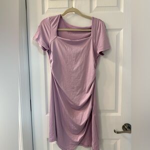 SHEIN Pleated square neck dress size L New with out tags